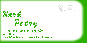 mark petry business card